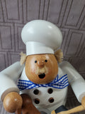 (A) Erzgebirgische Volkunst Shelf Sitting Chef Smoker