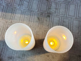 Lot of Flameless Tealight Candles and Plastic Candle Votives