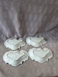 Lot of 4 Vintage Porcelain Bone Dishes