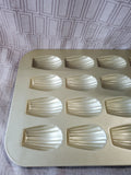 Gold Toned Nonstick Madeleine Baking Pan