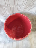 Red Ceramic Planter with Saucer