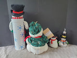 (B) Lot of Snowmen Decor