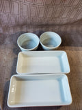 4 Piece Small Ceramic Baking Dish Lot