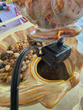 Small Table Top Ceramic  Shell Fountain w/Pump, Works