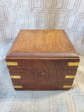 Metal Nautical Compass in Wooden Box
