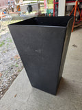 Tall Black Plastic Planter w/Interior Drainage Tray