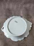 Limoges Leaf Shaped Floral Trinket Dish