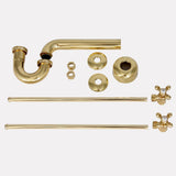 Brass Bathroom Trim Kit For Copper Pipe Extra Long P-Trap APPEARS UNUSED