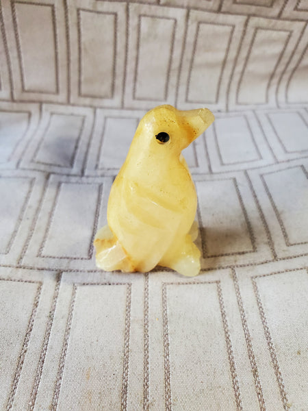 Carved Stone Bird Paperweight