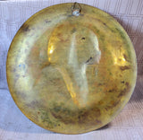 Signed Brass Egyptian Pharoah Wall Plate