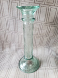 Pair of Green Glass Candlesticks