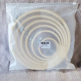 Set of 6 Light Wood Embroidery Hoops UNUSED