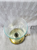 Brass Chamberstick with Hurricane Glass