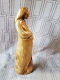 Carven Wood Virgin Mary Statue