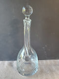 Etched Clear Glass Decanter