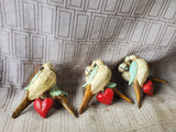 Set of 3 House of Hatten Turtle Dove Ornaments