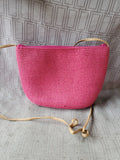 Kim Rogers Pink Woven Crossbody Bag