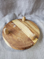 Glass Dome and Wood Cheese Tray