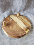 Glass Dome and Wood Cheese Tray