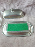 Pewter Butter Dish with Glass Insert
