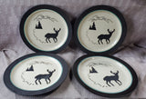 Set of 4 Bass Pro Shops Moose Silhouette Dinner Plates