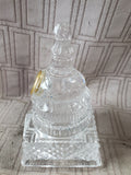 Godinger Crystal Desk Clock Paperweight UNTESTED