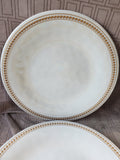 Lot of 21 White and Gold Toned Rim Melamine Dinner Plates