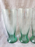 Set of 4 Green Glass Beer Glasses
