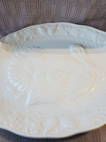 White Ceramic Turkey Platter
