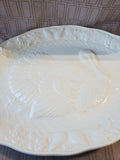 White Ceramic Turkey Platter