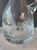 Etched Clear Glass Decanter