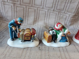 Department 56 Dickens' Village "Meeting the Family at the Railroad Station" 4 Piece Figurine Set