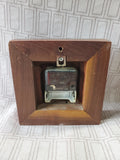 Wood Block Silver Coin Clock WORKS