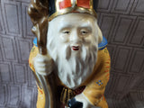 Hand Painted Asian Inspired Man Sake Bottle MISSING STOPPER