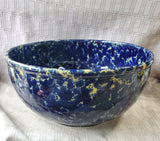 Bennington Pottery Blue Spongeware Large Batter Bowl (CCC)