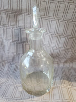 (A) Clear Glass "Claret" Decanter