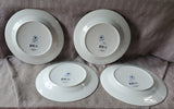 Set of 4 Royal Norfolk Americana Ceramic Dinner Plates