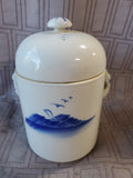 Asian Inspired Blue and White Tea Caddy