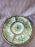 Hand Painted Ceramic Asian Inspired Divided Serving Dish