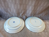 Pair of Blue and White Scalloped Edge Salad Plates