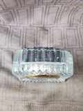 Michael Fina Fifth Avenue Clear Glass Desk Clock WORKS