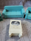 Vintage Strombecker True Scale Play Furniture Living Room Set Model No. 71-200 (C)