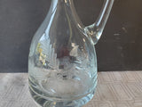 Etched Clear Glass Decanter