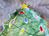 Bloomingdale's Italian Pottery Christmas Tree Dish
