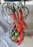 Woven Wood Pineapple with Ornaments Decor