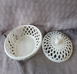 Hartley Greens & Co. Leeds Pottery Creamware Reticulated Basket