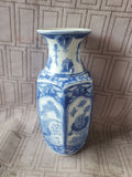 Blue and White Ceramic Bud Vase
