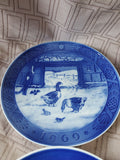 Lot of 4 Blue and White Ceramic Decorative Plates