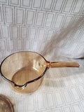 Pair of Corning Ware Visions Amber Glass Sauce Pans with One Lid