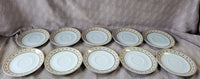 Set of 10 Fine Porcelain Saucers